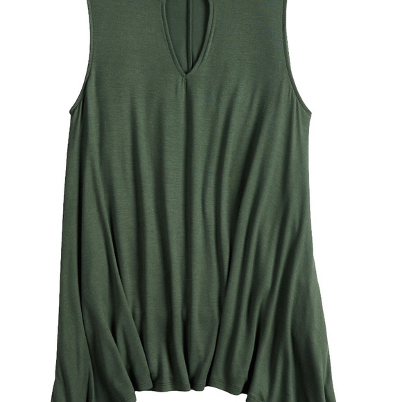 Jennifer Lopez sapphire, blue size S small cascade flowing keyhole tank NWT - Picture 9 of 11